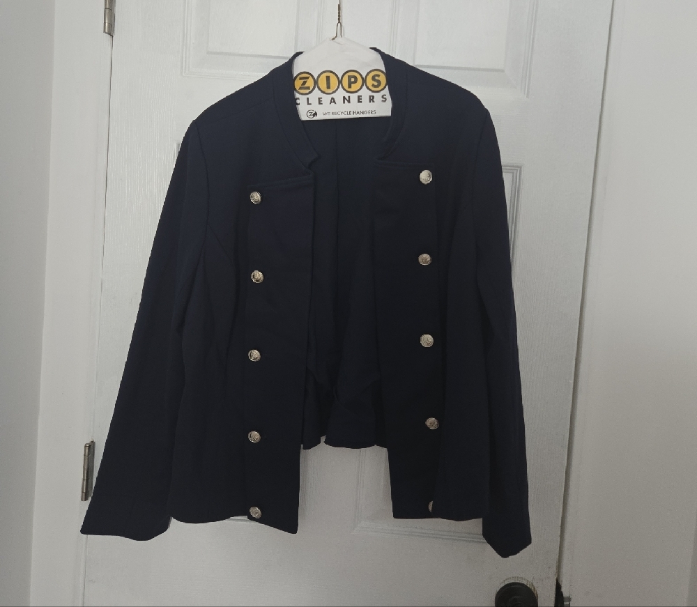 Lane Bryant Blue and Gold Blazer Classic Suit Jacket